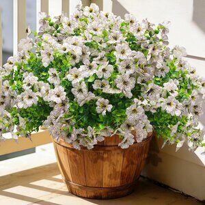 20-Bundles White Artificial Greenery Flowers Hanging Plants Home Decoration